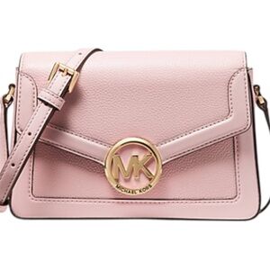 Michael Kors Jessie Small Pebbled Leather Shoulder Bag